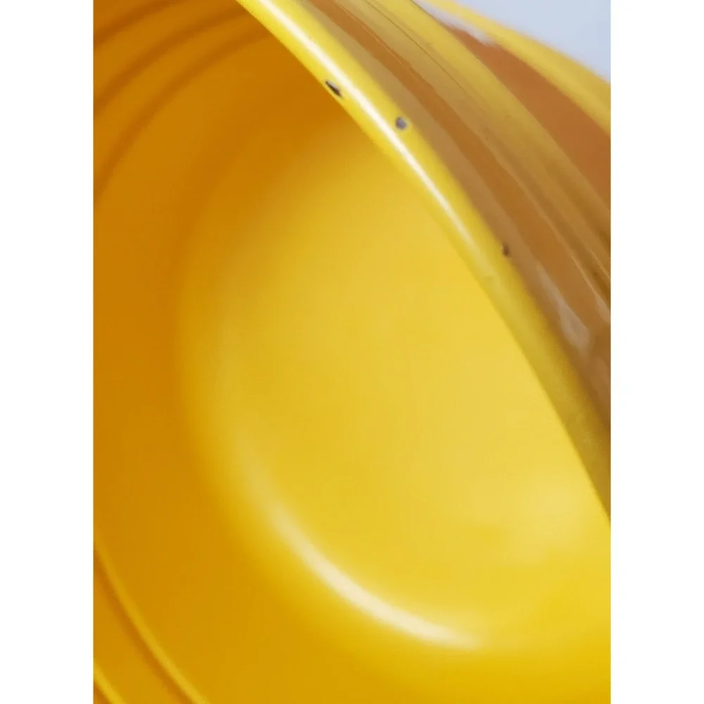 Vintage Pier 1‎ One Retro Diner Yellow Chrome Silver Metal Nesting Canister Set
